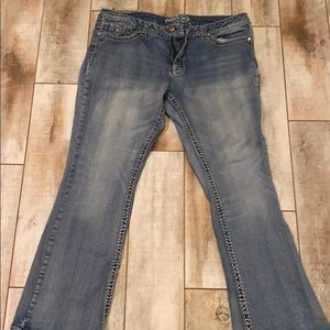 Paisley Sky Rhinestone Detailed 5 Pocket Denim